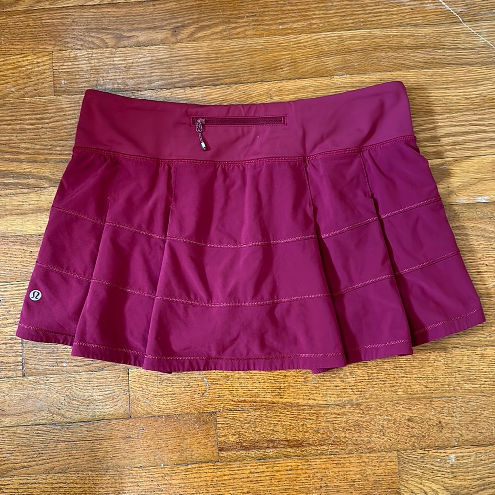 Burgundy Pleated Lululemon Skirt